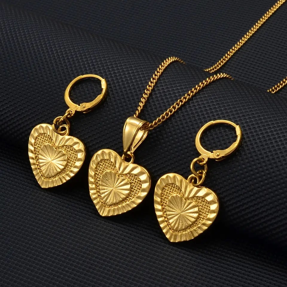 Heart Shape Jewelry Set