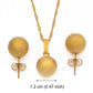 Gold Jewelry Set, Gold Necklace, Gold Earrings