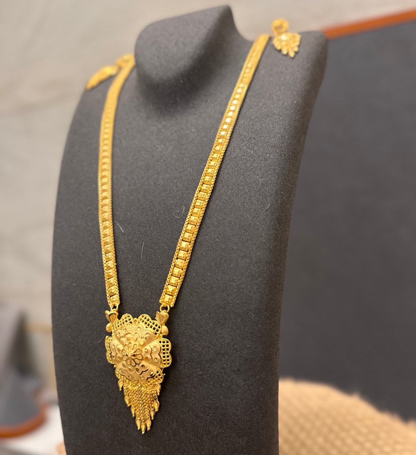24k Dubai Gold Plated Jewelry Set, Jewelry Set for Women, Gold Necklace & Earrings Set
