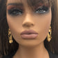 Gold Drop earrings, Coin earnings