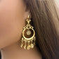 Gold Drop earrings, Coin earnings