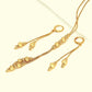 Simple Gold Beads jewelry Set, Gold Necklace, Gold Earrings