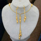 Simple Gold Beads jewelry Set, Gold Necklace, Gold Earrings