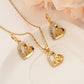 Love Heart Gold Jewelry Set