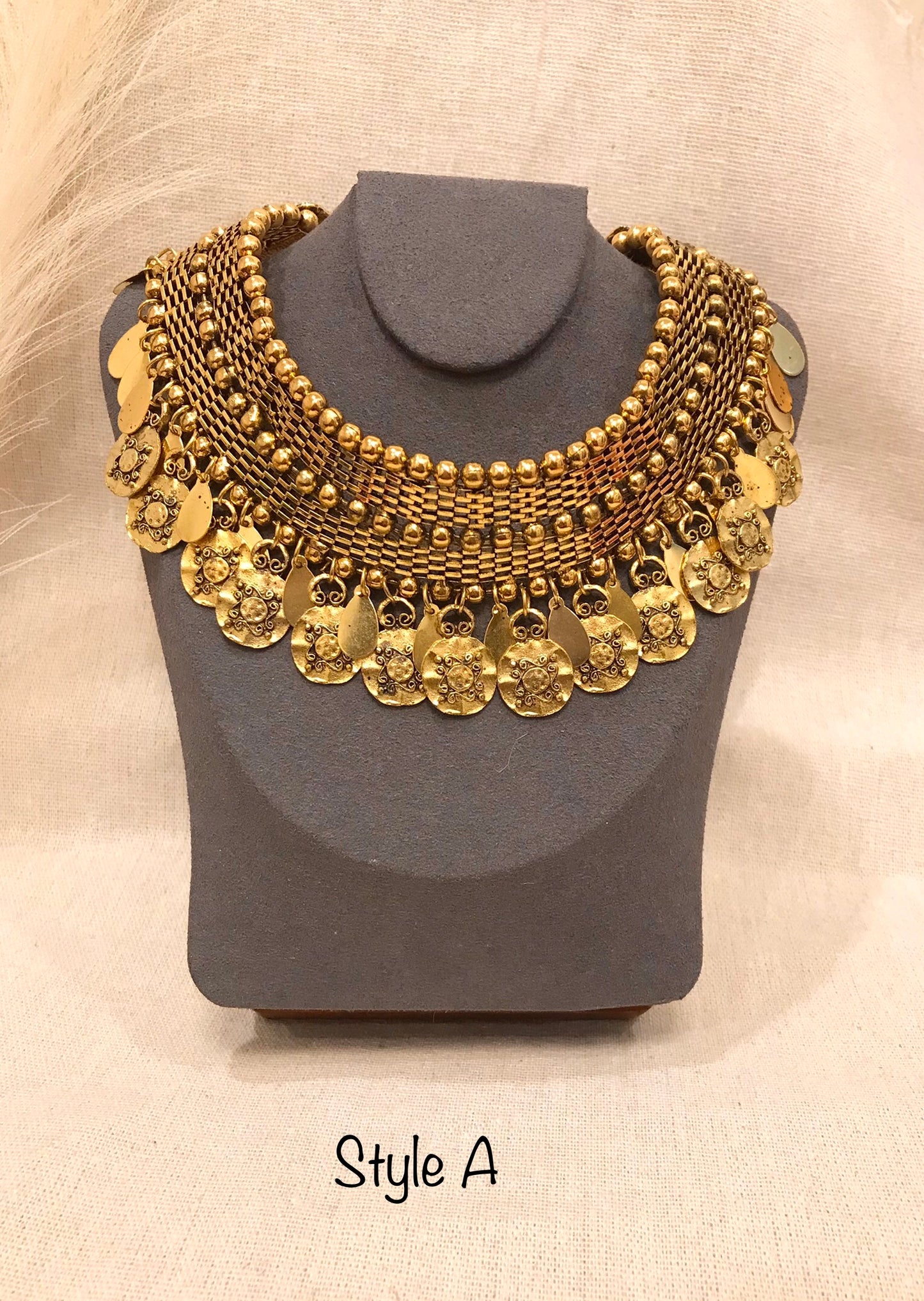 Coin Gold Necklace, Chokers Necklace