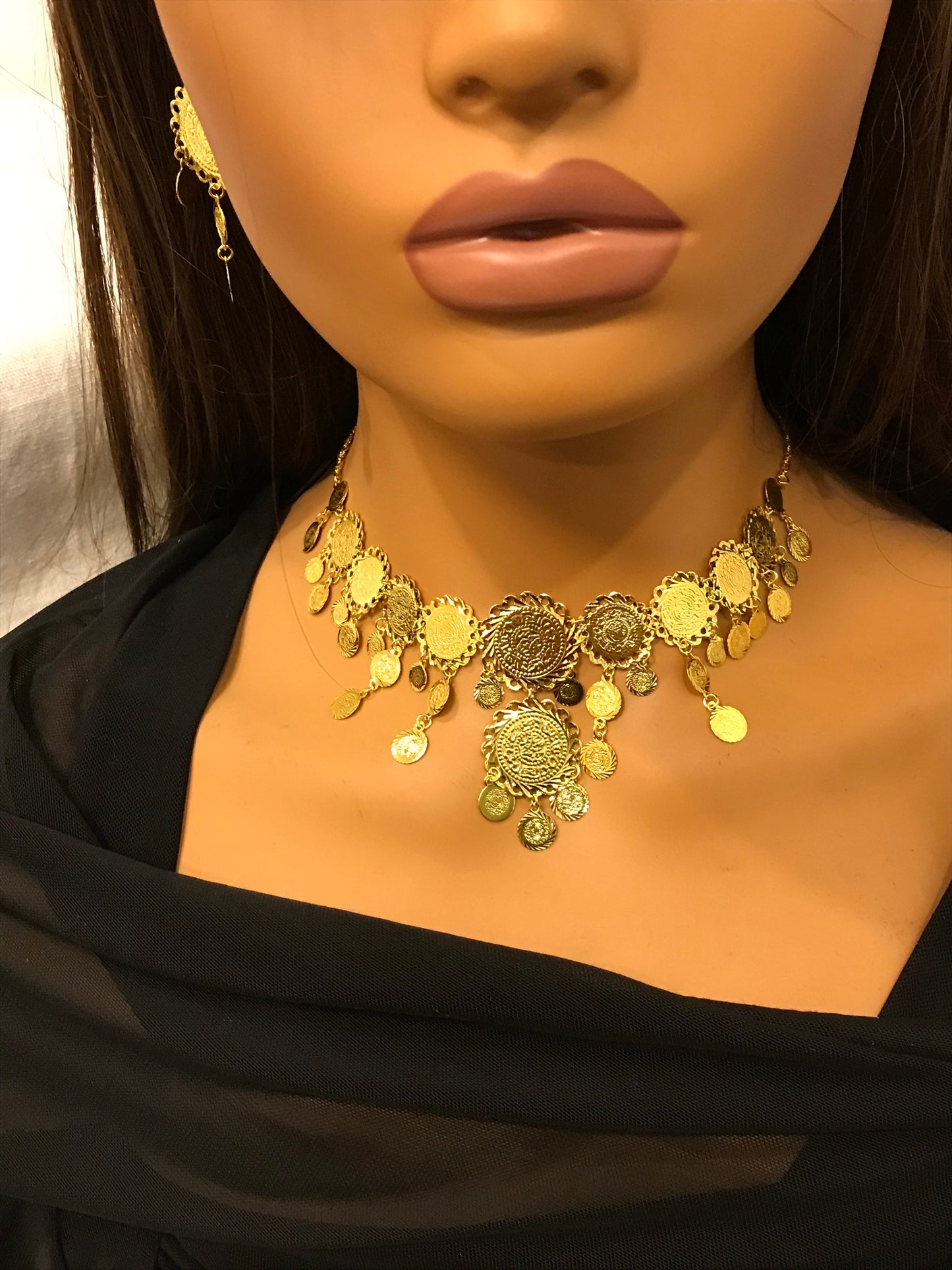 Gold Coin Jewelry Set