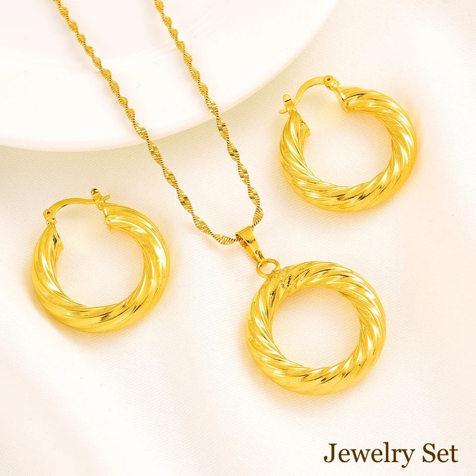Gold Jewelry Set, African Jewelry