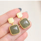 Jade earrings, Green jade Earrings