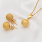 Gold Jewelry Set, Gold Necklace, Gold Earrings