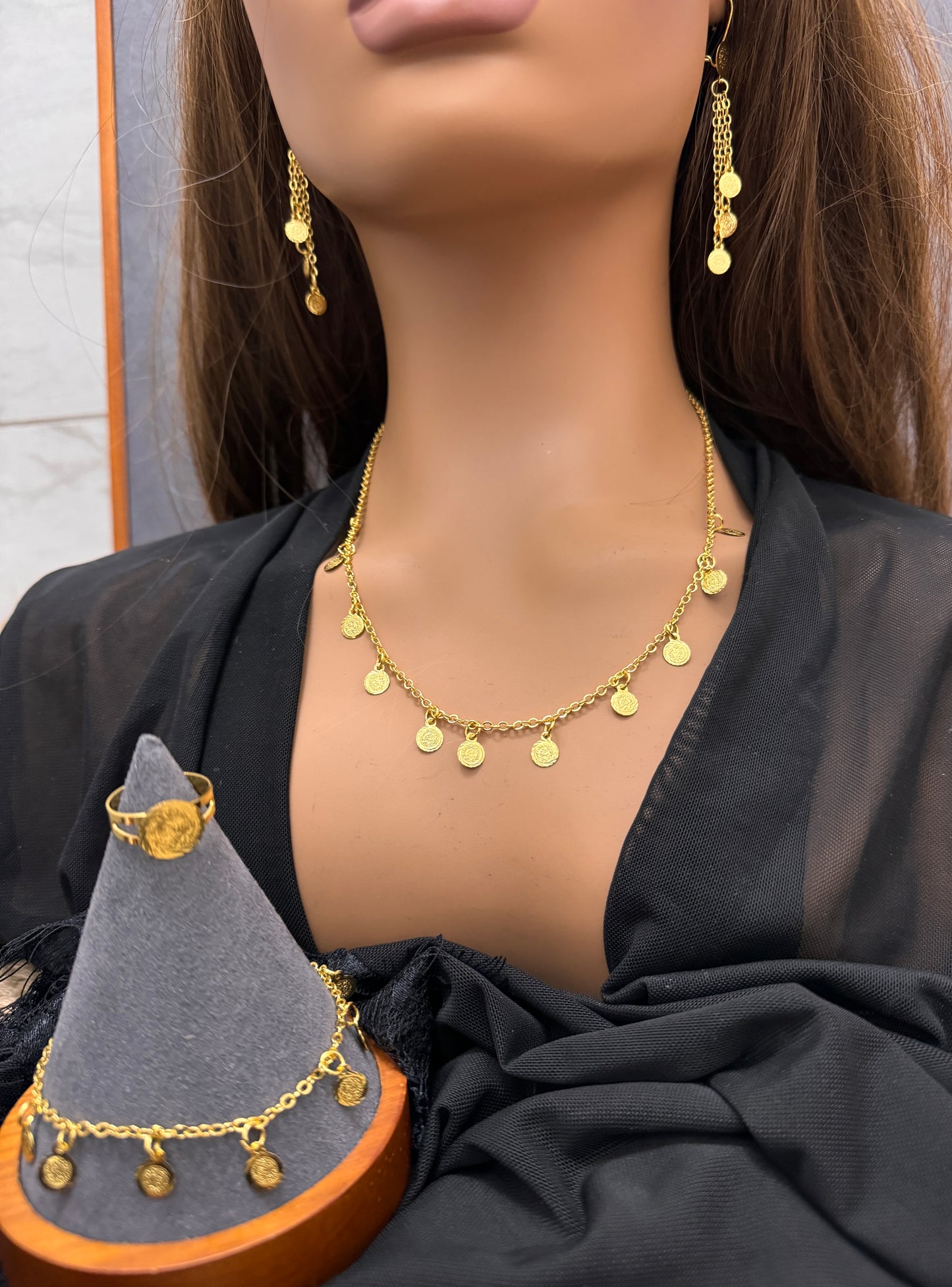 Gold Coin jewelry set