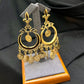 Gold Drop earrings, Coin earnings