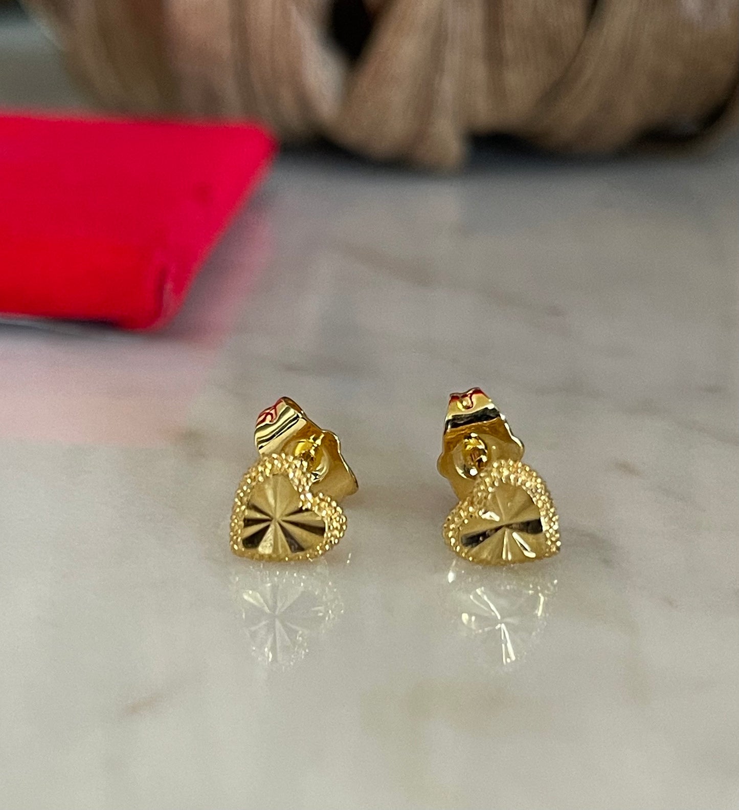Stud Earrings, Heart Stud Earrings