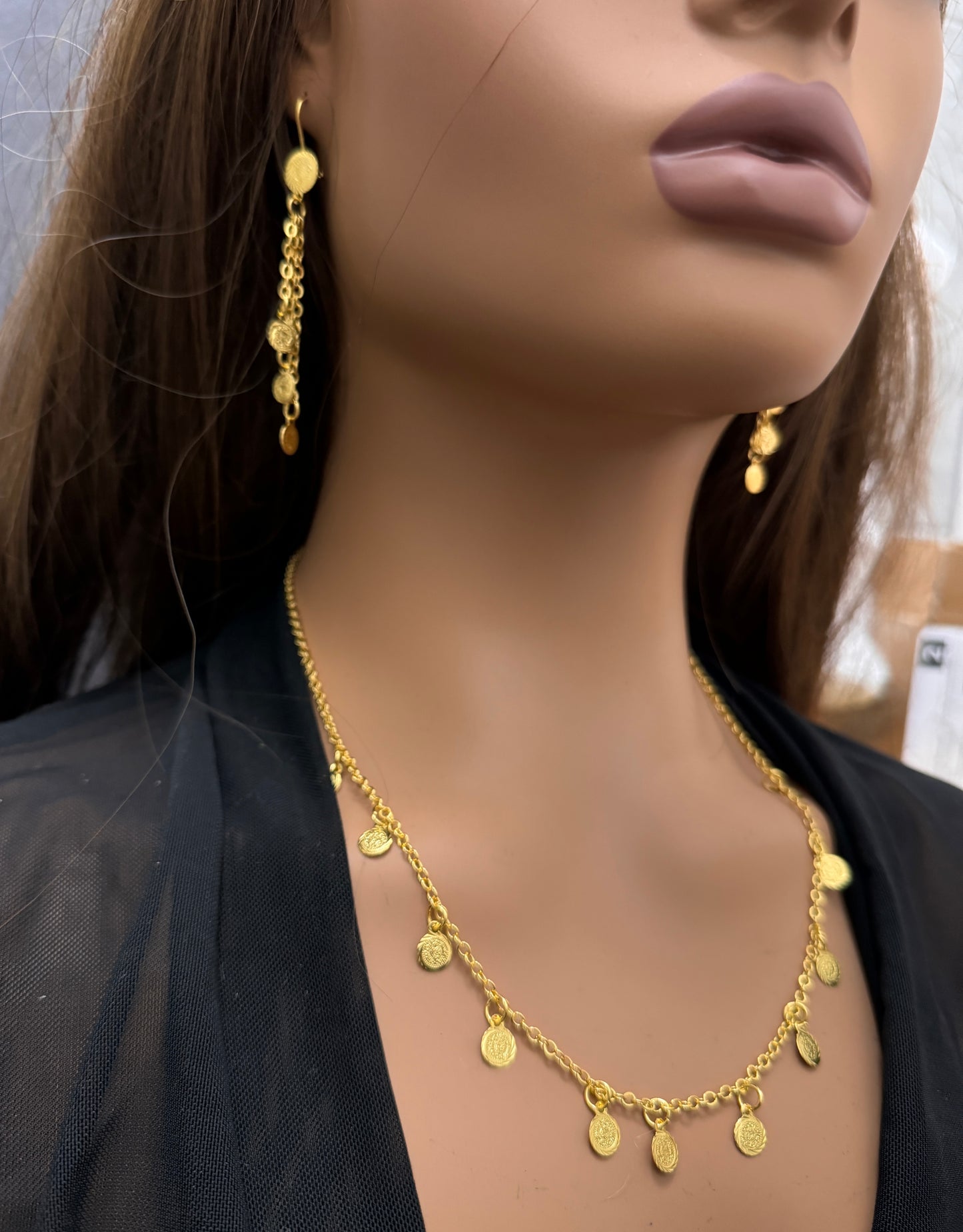 Gold Coin jewelry set