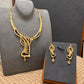 24k Dubai Gold Plated Jewelry Set, Jewelry Set for Women, Gold Necklace & Earrings Set