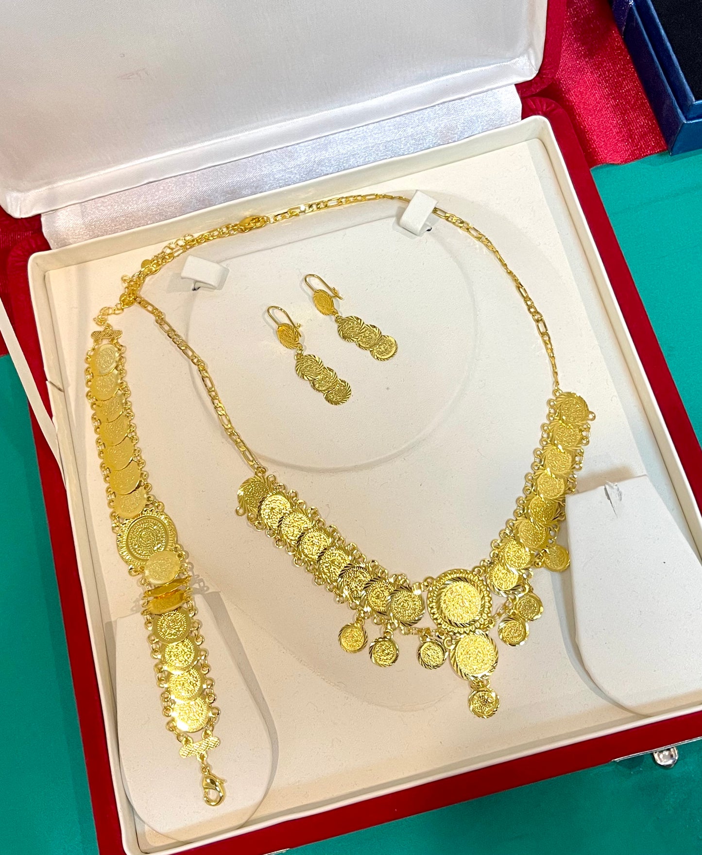 Gold Jewelry Set, Coin jewelry set