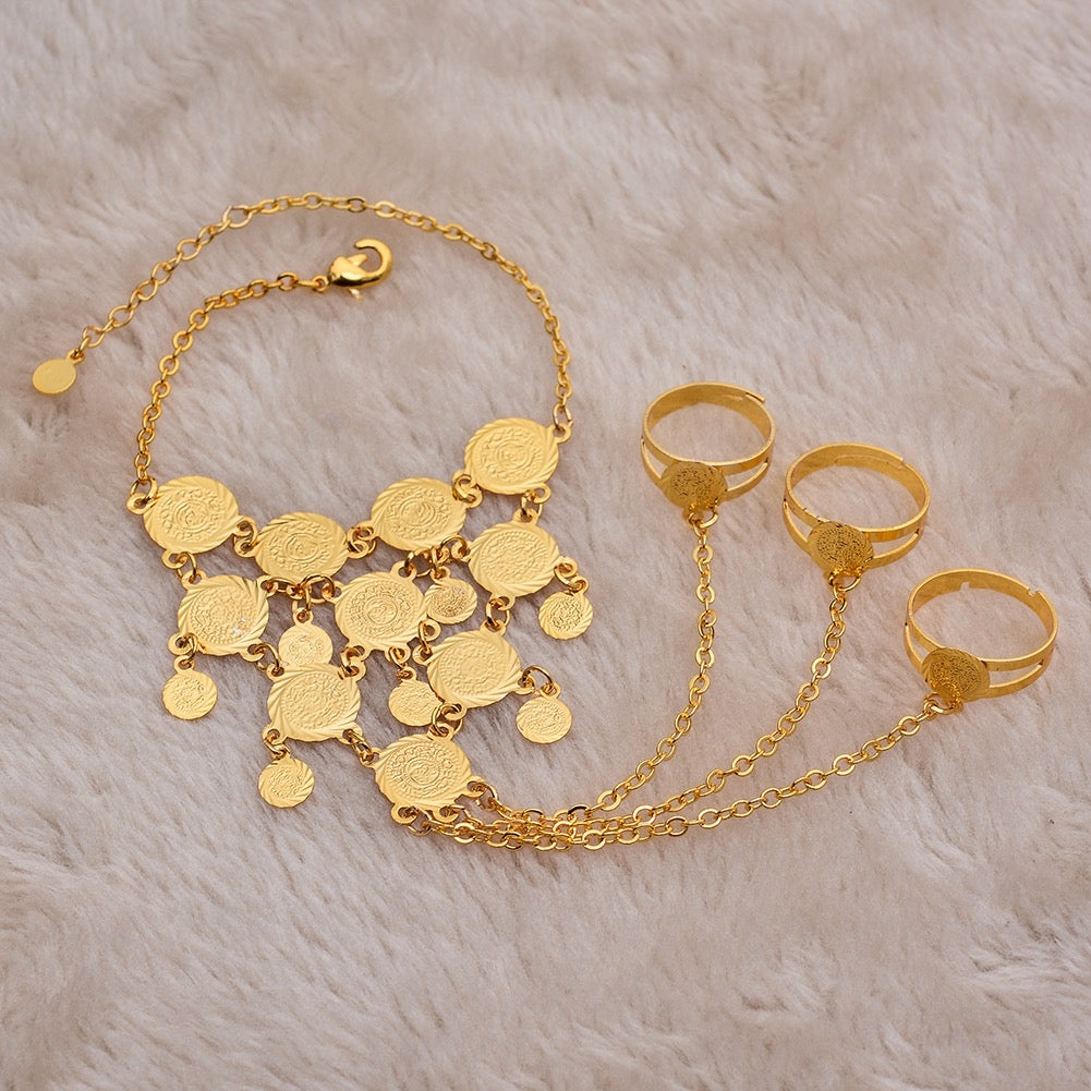 Coin Bracelet, Gold Bracelet for Women, Bracelets