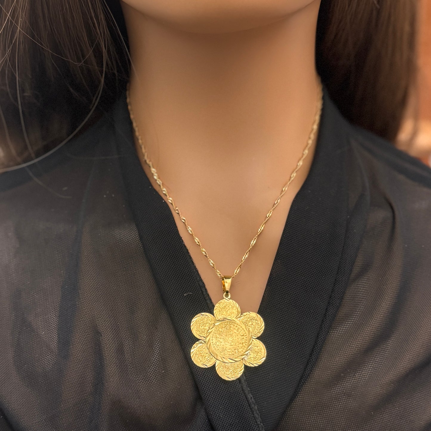 Coin Necklace, Lira Necklace
