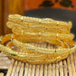 Geometric Gold Plated Bangles