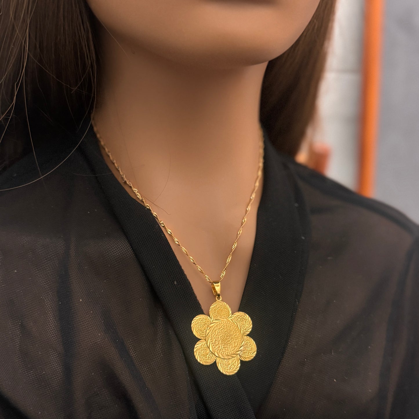 Coin Necklace, Lira Necklace