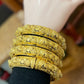 Gold Bangles for Women, 24k Dubai Gold Plated Bangles