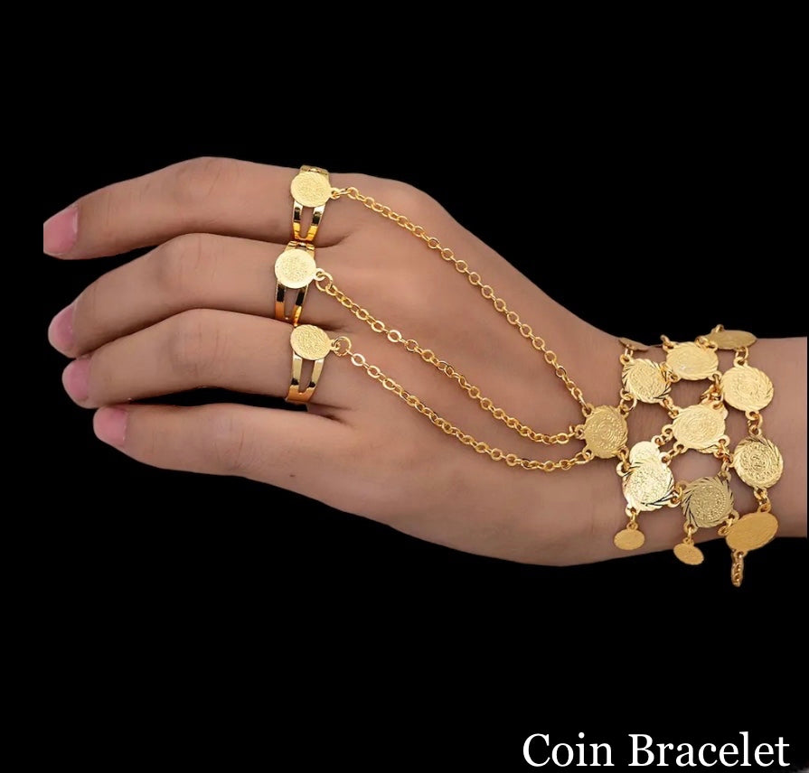 Coin Bracelet, Gold Bracelet for Women, Bracelets