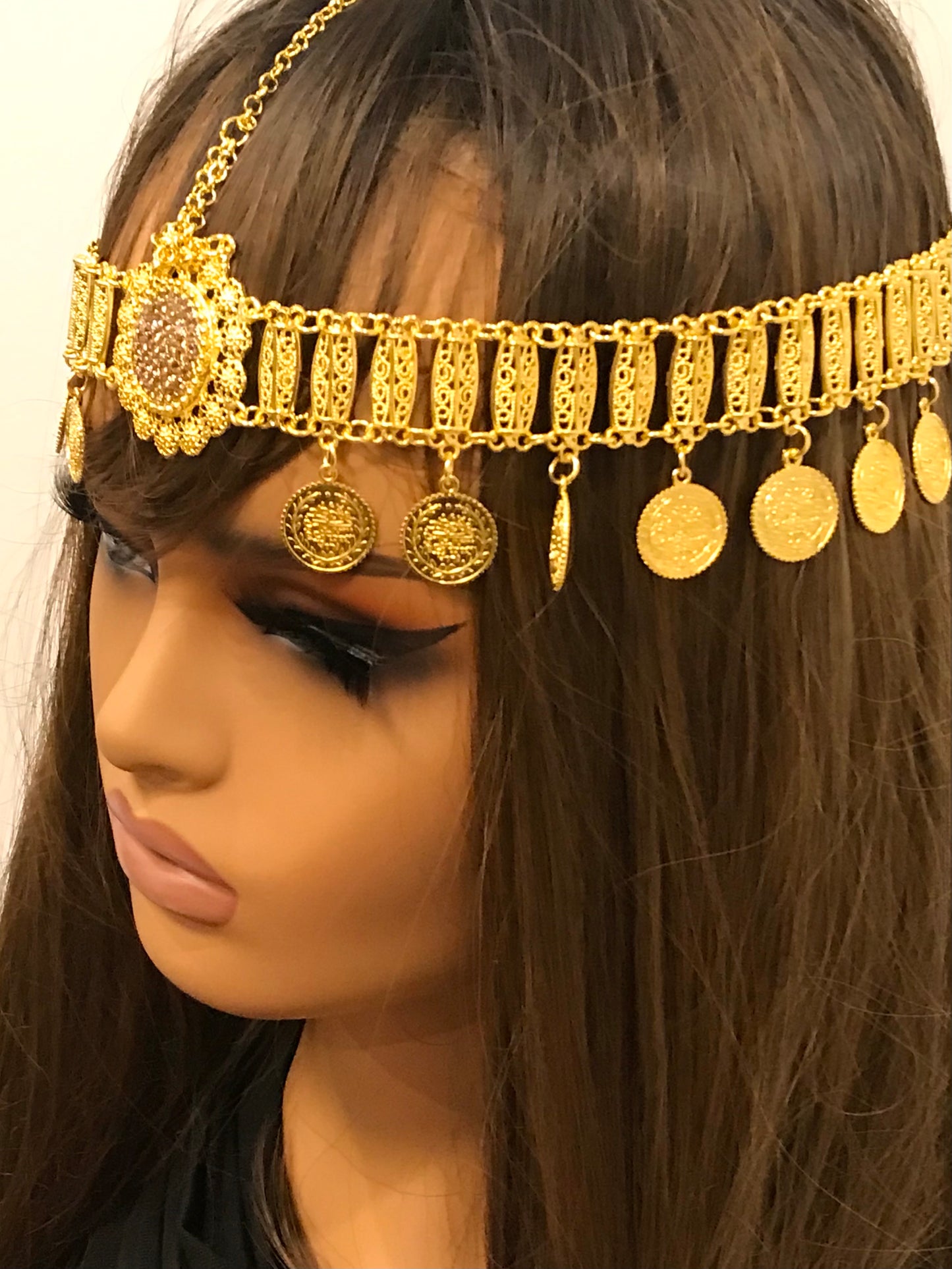 Gold Coin Hair Jewelry,