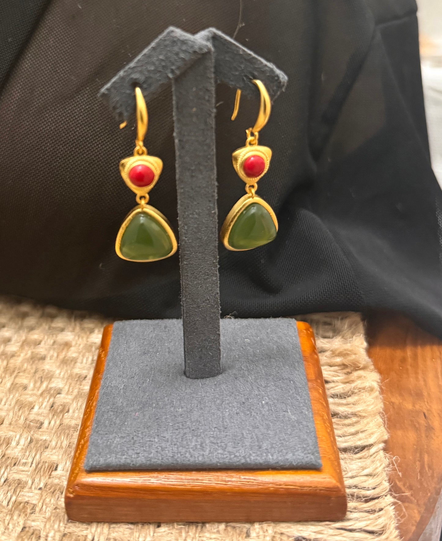 Jade earrings