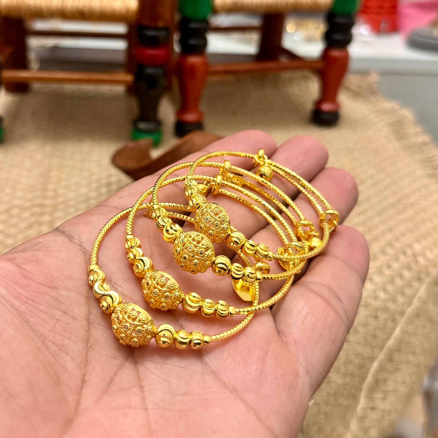 Gold Bangles for girls, Small size Bangles for Kids, Gold Bangles for Baby girls