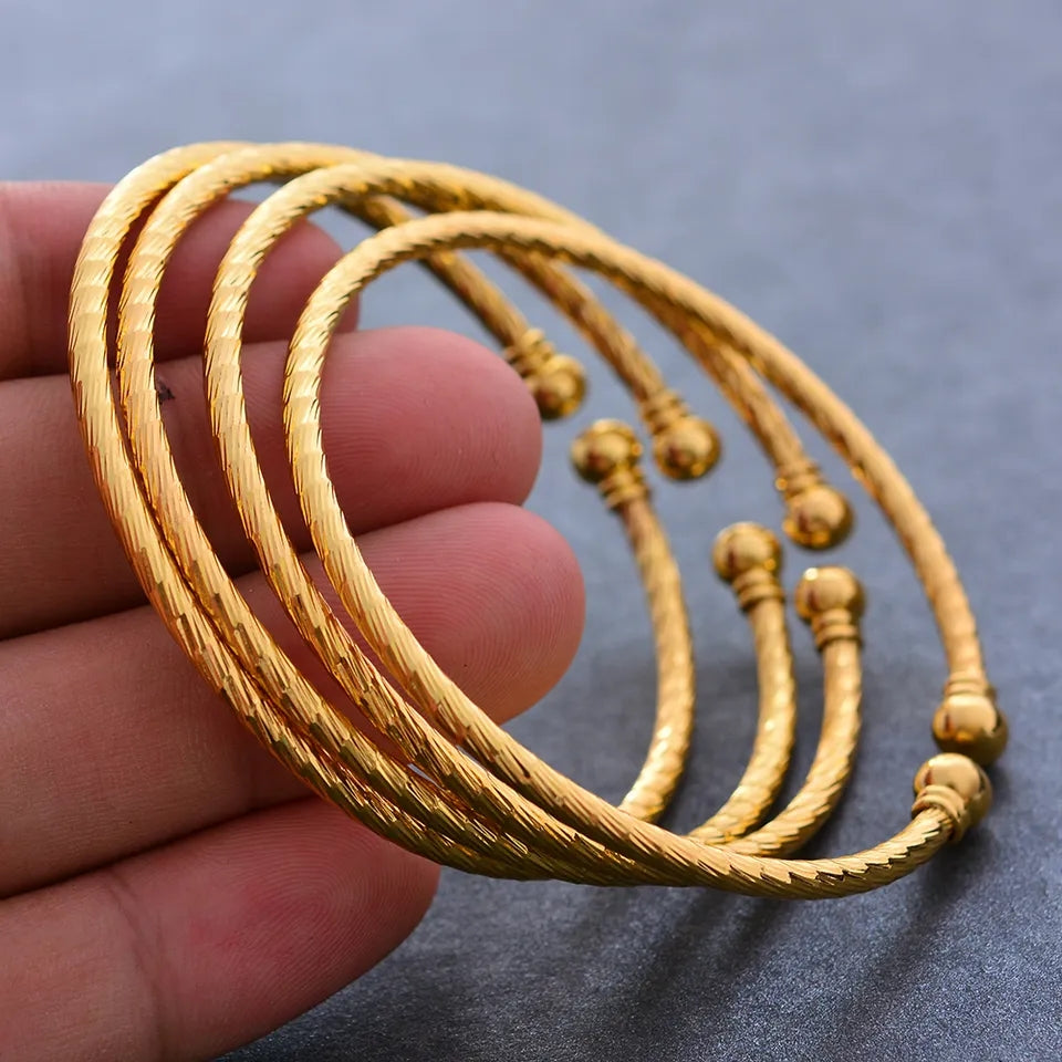 Gold Bangles, 18K Gold Plated Bangles