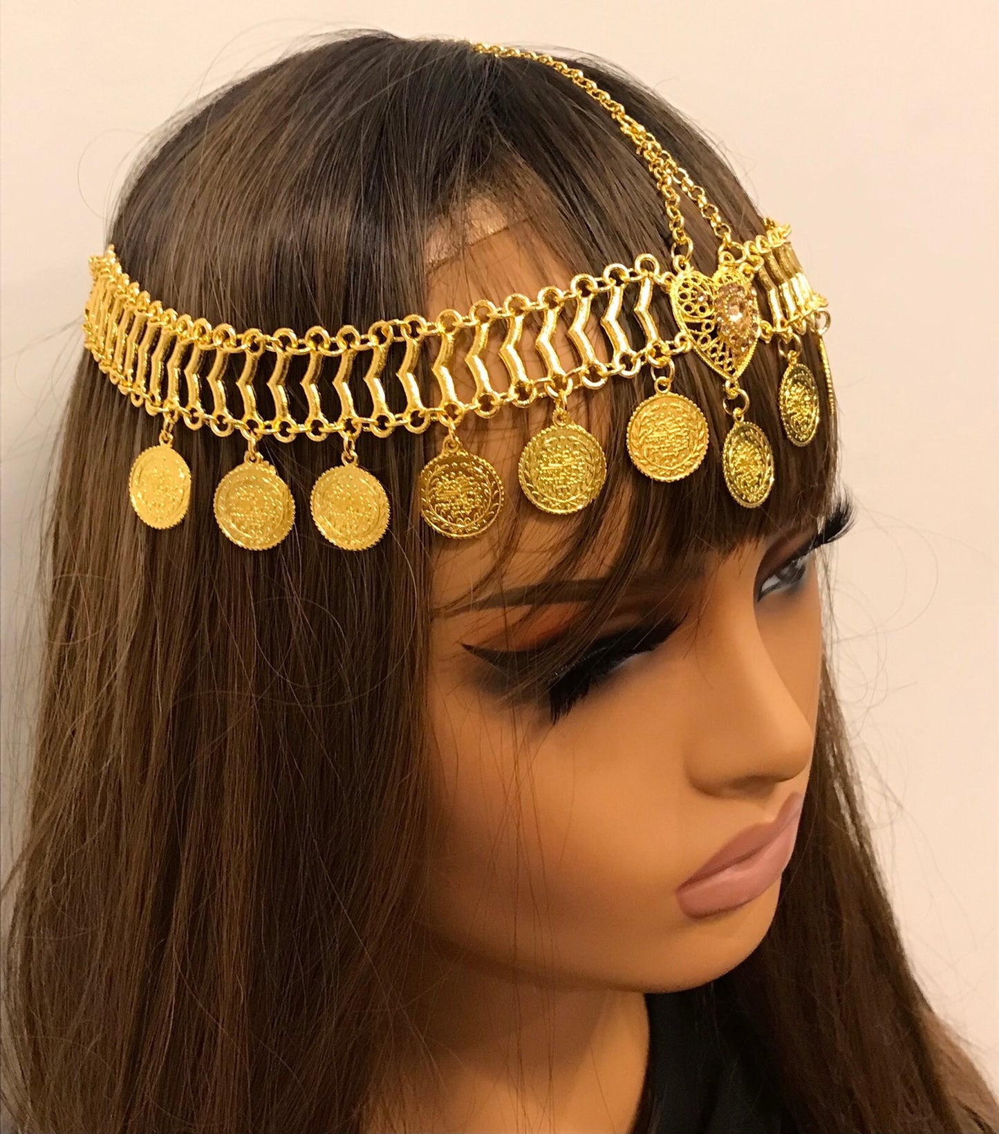 Gold Coin Hair Jewelry,