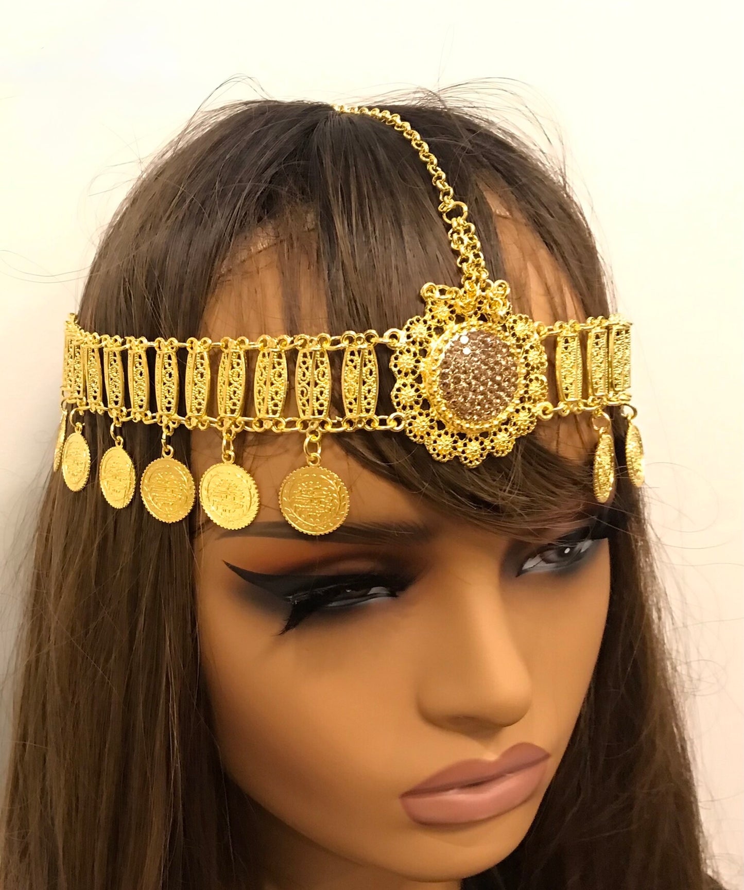 Gold Coin Hair Jewelry,