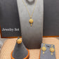 24k Gold Plated Jewelry Set, Gold Necklace Ring & Earrings