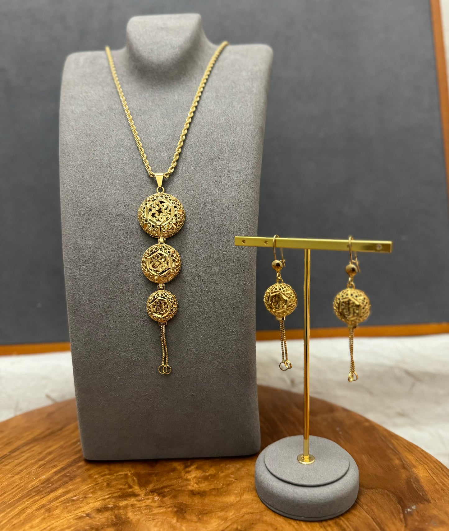 Wedding Gold Jewelry Set, Statement Jewelry