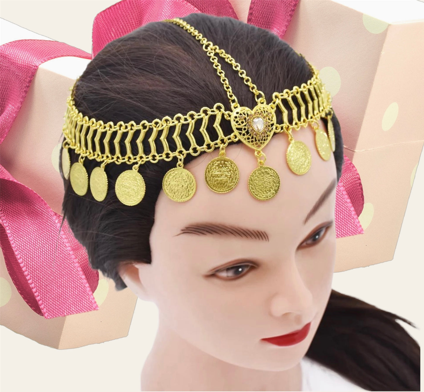 Gold Coin Hair jewelry