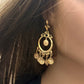 Gold Drop earrings, Coin earnings
