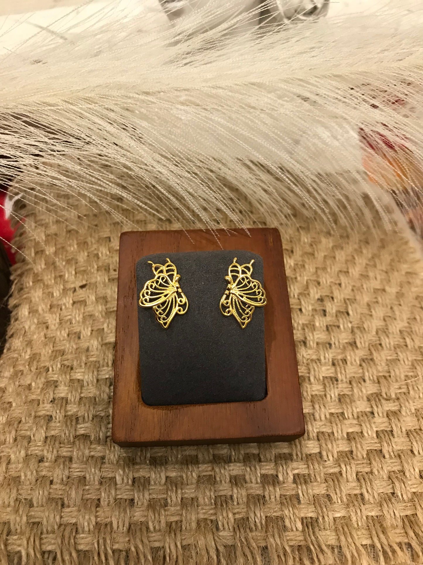 Butterfly Gold Earrings, Earrings