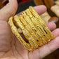 Geometric Gold Plated Bangles