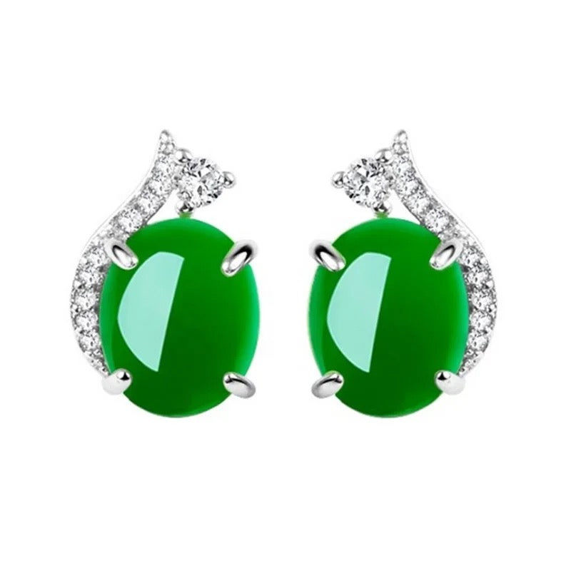 Jade Earrings, Jade Stud Earrings