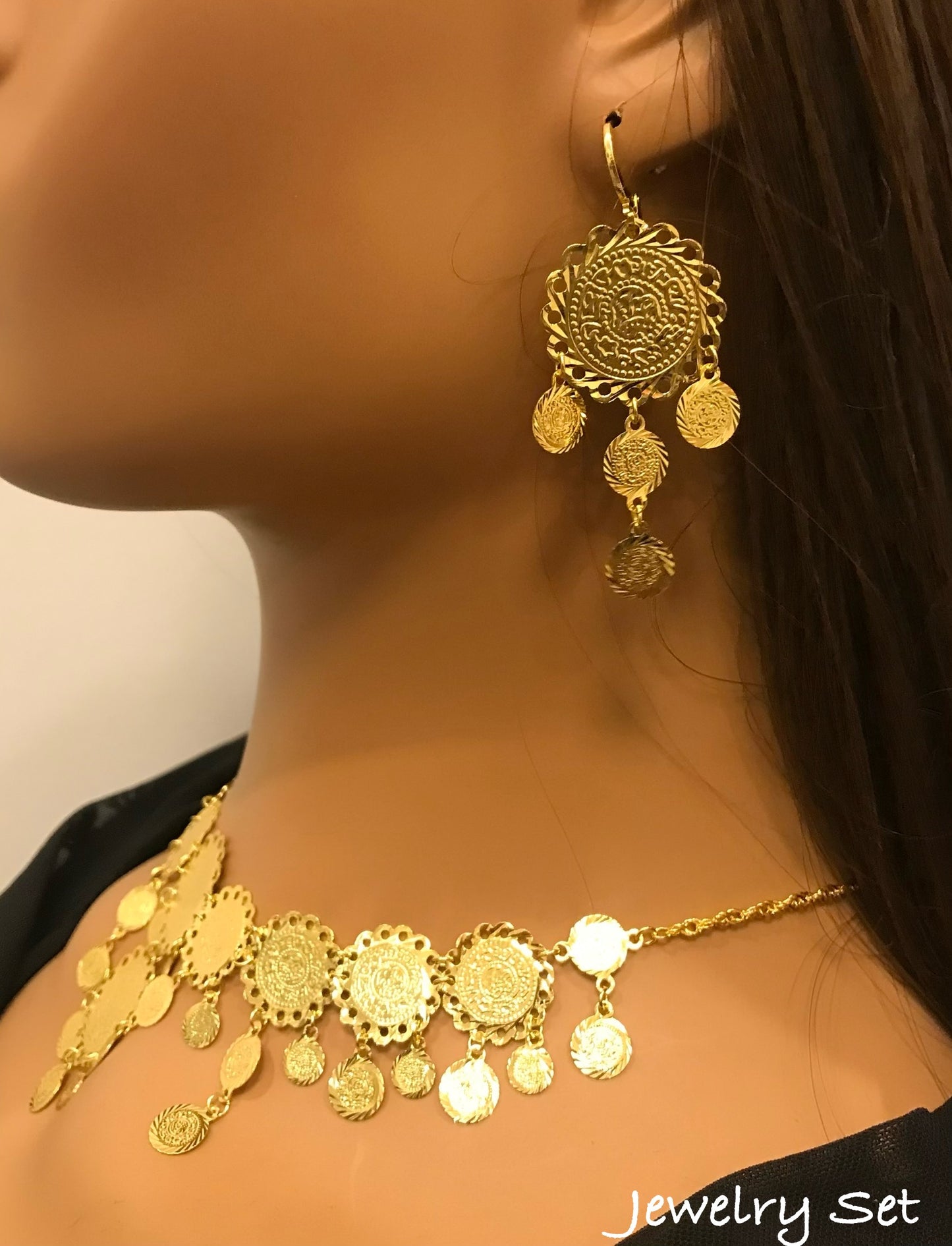 Gold Coin Jewelry Set