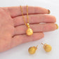 Gold Jewelry Set, Gold Necklace, Gold Earrings