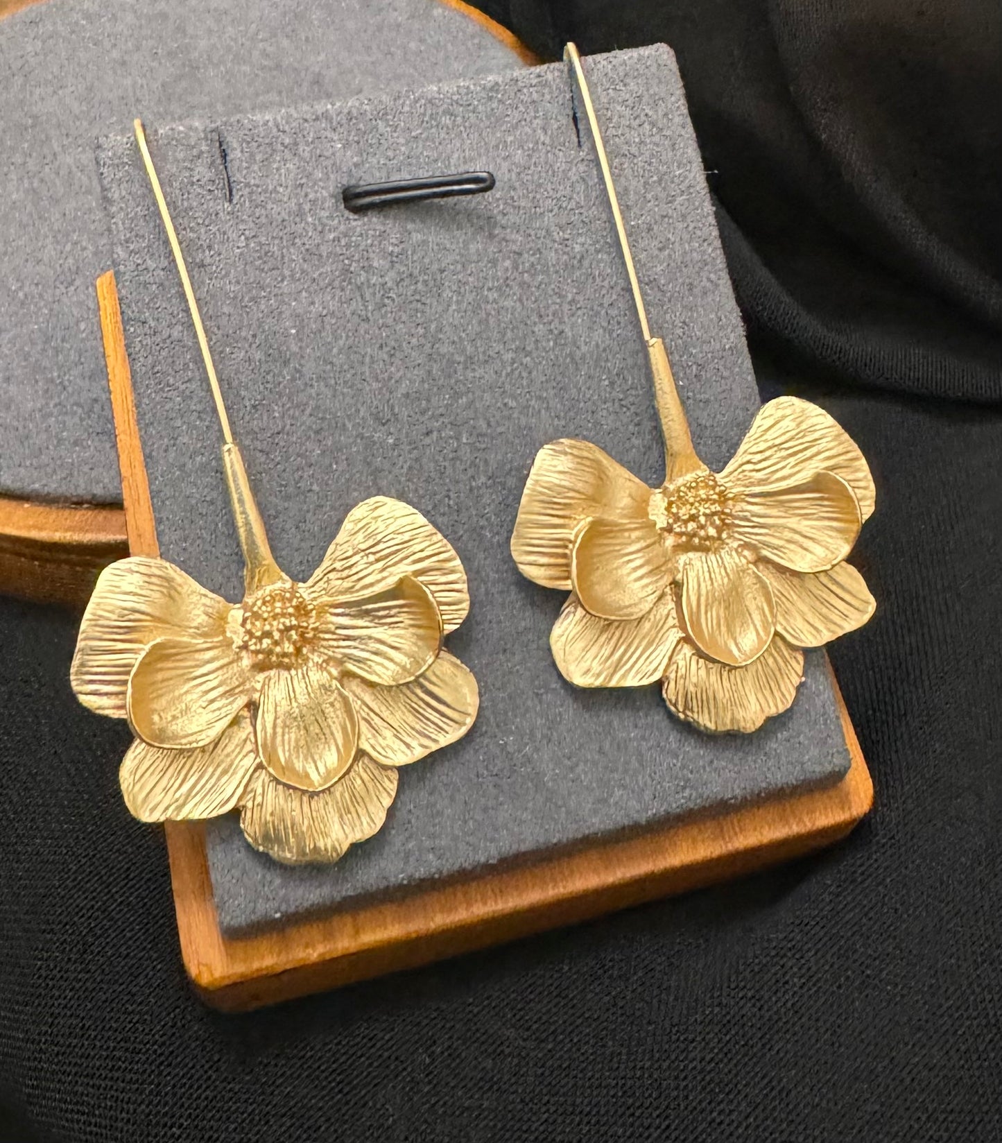 Statement Flower Drop Earrings