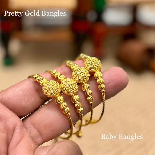 Gold Bangles for girls, Small size Bangles for Kids, Gold Bangles for Baby girls