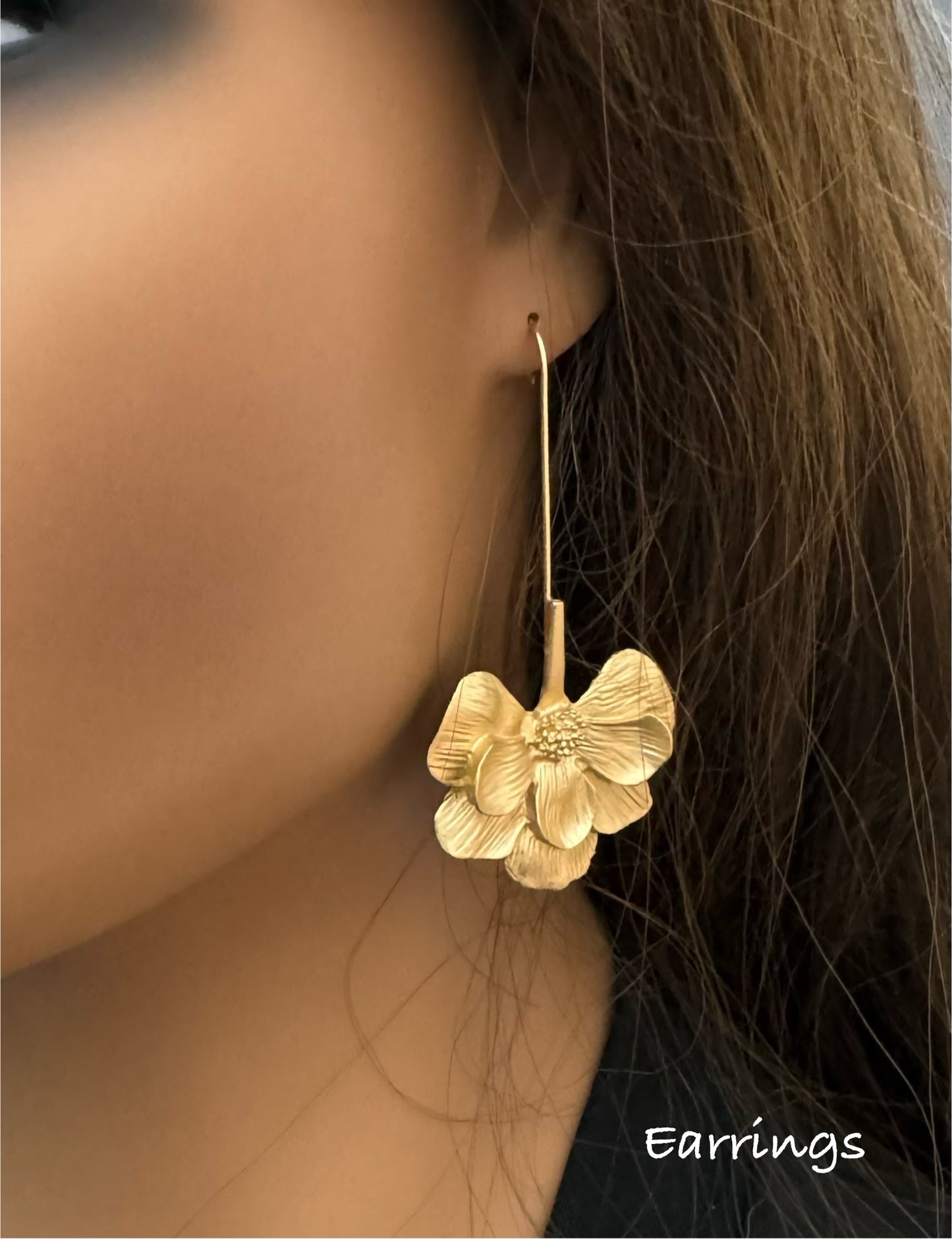 Statement Flower Drop Earrings