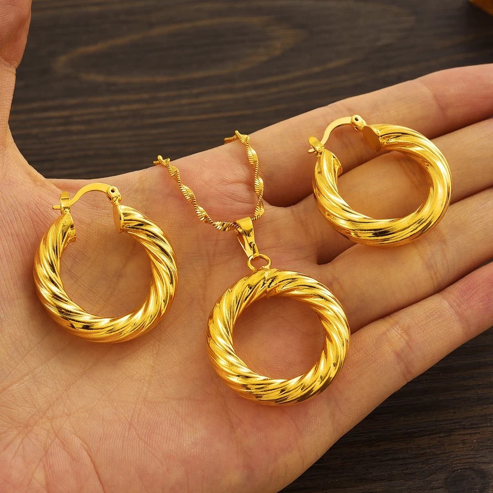 Gold Jewelry Set, African Jewelry