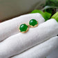 Stud Earrings, Jade Stud Earrings