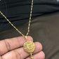 24k Gold Plated Jewelry Set, Gold Necklace Ring & Earrings
