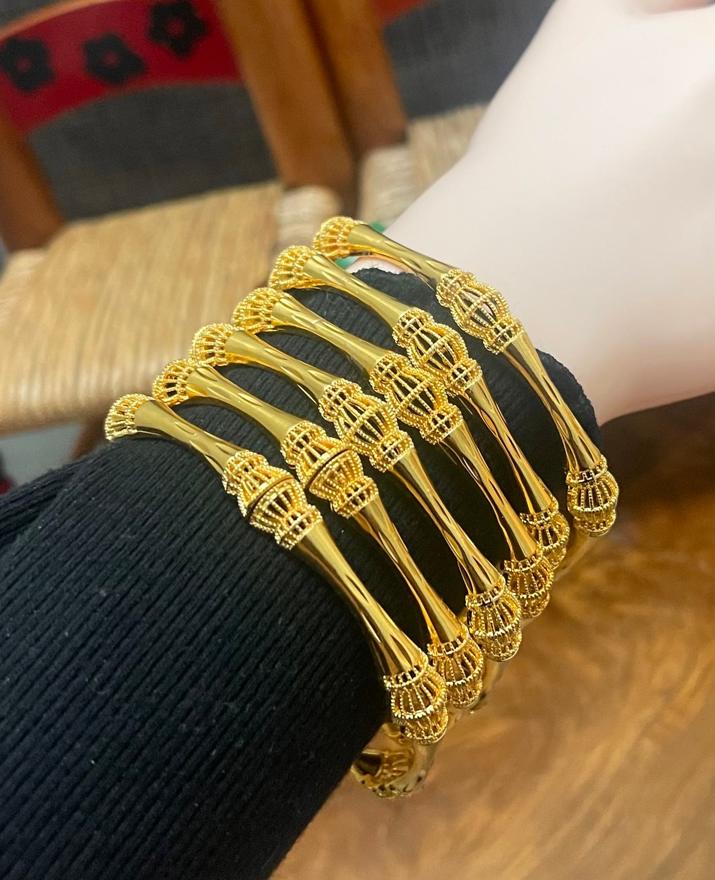 Gold Bangles, Modern Gold Bangles, 24K Dubai Gold Plated Bangles