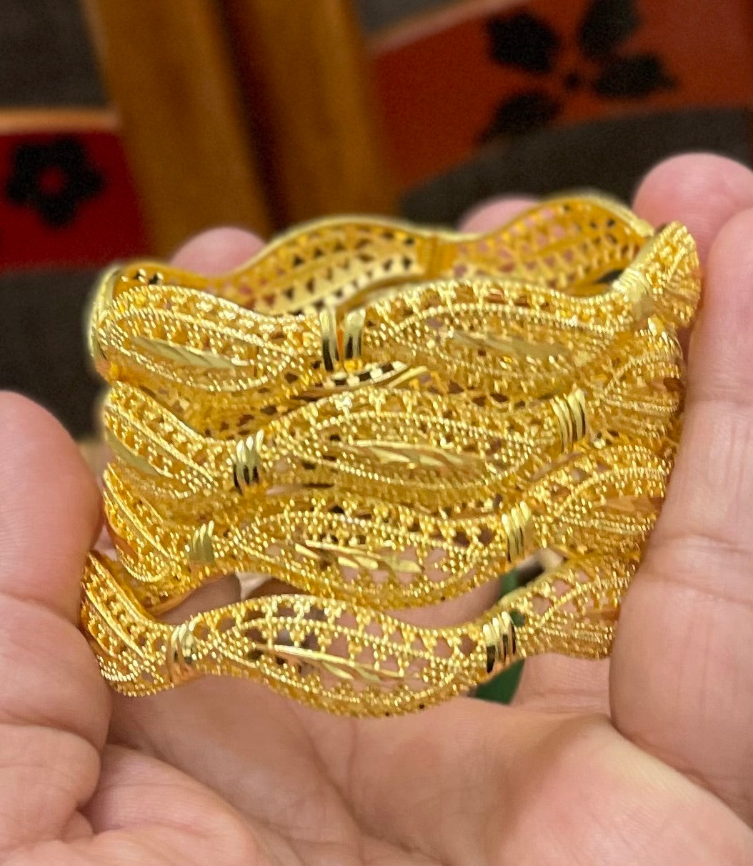Wedding Gold Bangles, Stackable Gold Bangles