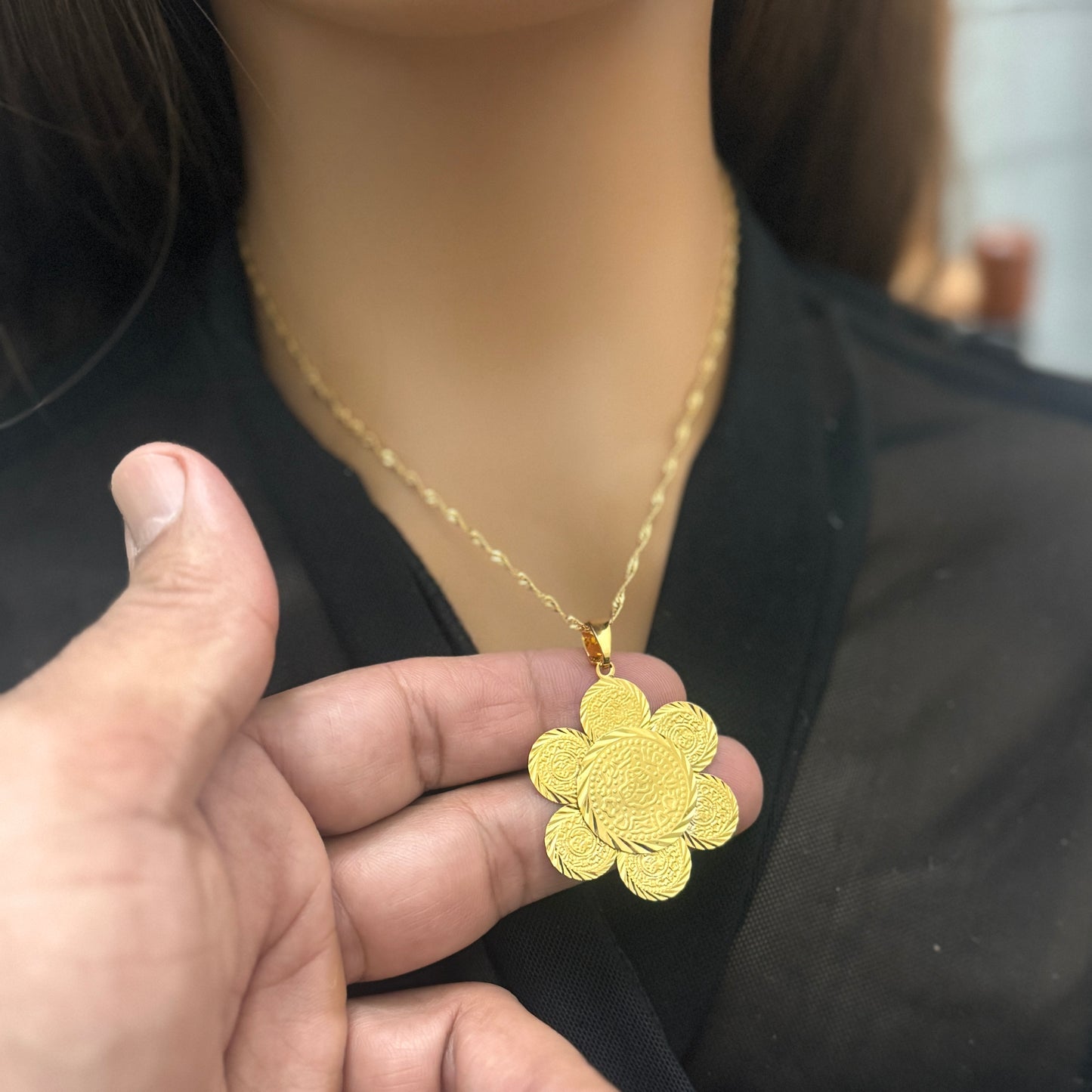 Coin Necklace, Lira Necklace