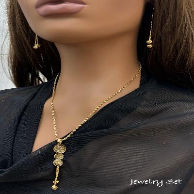 Gold Coin Jewelry Set